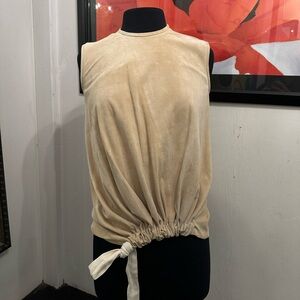 Elegant Suede Asymmetrical Top